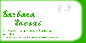 barbara mocsai business card